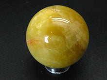 Load image into Gallery viewer, Large Agni Golden Yellow Cats Eye Danburite Sphere Ball from Tanzania - 1.4" - 63.5 Grams
