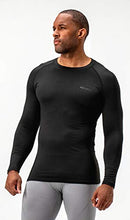 Load image into Gallery viewer, DEVOPS 2 Pack Men's Thermal Long Sleeve Compression Shirts (Large, Black/Red)
