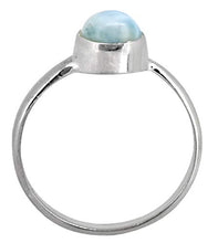 Load image into Gallery viewer, YoTreasure Natural Larimar Solid 925 Sterling Silver Ring

