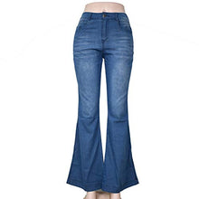 Load image into Gallery viewer, Handyulong Womens Jeans Bootcut High Rise Stretch Denim Pants Wide Leg Bell Bottom Flare Jegging Sweatpants Plus Size Light Blue

