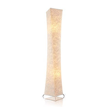 Load image into Gallery viewer, LEONC Design 61'' Creative LED Floor Lamp, Softlighting Minimalist Modern Contemporary with Fabric Shade &amp; 2 Bulbs Floor Lamps for Living Room Bedroom Warm Atmosphere(Tyvek Dupont 10 x 10 x 61 inch)
