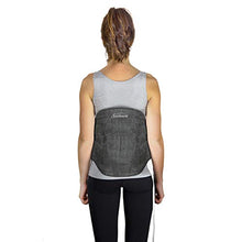 Load image into Gallery viewer, Sunbeam Heating Pad Back Wrap with Adjustable Strap | Contoured for Back Pain Relief | 4 Heat Settings with 2 Hour Auto Off | 23 x 15 Inch, Slate Grey
