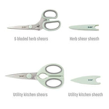 Load image into Gallery viewer, 2-Piece Herb Shear Set with Guards
