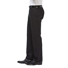 Load image into Gallery viewer, Haggar mens Premium No Iron Khaki Straight Fit Flex Waistband Flat Front Pant, Black, 32x36
