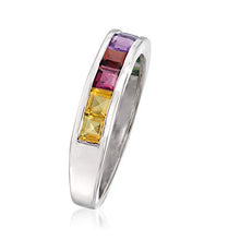 Load image into Gallery viewer, Ross-Simons 0.90 ct. t.w. Multi-Gemstone Ring in Sterling Silver. Size 8
