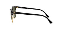 Load image into Gallery viewer, Ray-Ban Unisex-Adult RB 3016 Clubmaster Sunglasses, Black On Gold/Green, 49 mm
