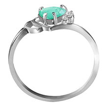Load image into Gallery viewer, Galaxy Gold GG 14k Solid White Gold Ring with 1.02 Carat Natural Emerald &amp; Natural Diamonds - Size 8.0
