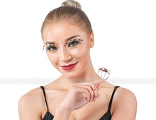 Load image into Gallery viewer, EMILYSTORES Professional Makeup Tool For Eyelashes With 2 Replacement Silicone Refill Pads Pinch Pain FREE Metal Eyelash Curler 1PC, Golden Color

