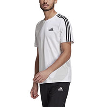 Load image into Gallery viewer, adidas Men's Standard Essentials 3-Stripes Tee, White/Black, Small
