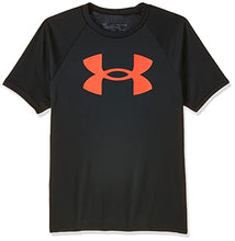 Load image into Gallery viewer, Under Armour Boys' Tech Big Logo Short-Sleeve T-Shirt , Black (002)/Beta , Youth Small
