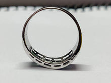 Load image into Gallery viewer, 925 Silver Emerald Sapphire Ring Men Sapphire Emerald Statement Band Mens Emerald Ring Mens Sapphire Ring Mens Jewelry Fathers Day Gift
