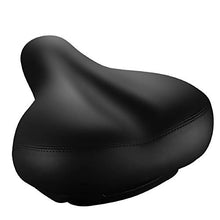 Load image into Gallery viewer, Roguoo Bike Seat, Most Comfortable Bicycle Seat Memory Foam Waterproof Bicycle Saddle - Dual Shock Absorbing - Best Stock Bicycle Seat Replacement for Mountain Bikes, Road Bikes Black
