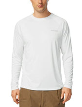 Load image into Gallery viewer, BALEAF Men's Long Sleeve Shirts Lightweight UPF 50+ Sun Protection SPF T-Shirts Fishing Hiking Running White Size M
