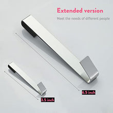 Load image into Gallery viewer, MOKIUER Extended Shower Door Hooks 6.5 Inch ,Over Shower Door Hook for Bathroom,Towel Hooks, Suit for Frameless Glass Shower Door 0.39" (10 mm) Stainless Steel Brushed, 3 Pack
