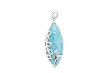 Load image into Gallery viewer, Larimar Pendant Gemstones with 925 Sterling Silver Classic Jewelry Women
