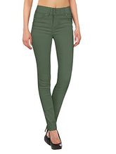Load image into Gallery viewer, Women's Butt Lift V2 Super Comfy Stretch Denim Jeans P43637SK Olive 11
