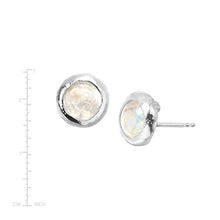 Load image into Gallery viewer, Silpada 'April Celebration Collection' Natural Moonstone Stud Earrings in Sterling Silver

