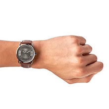 Load image into Gallery viewer, Fossil Men's Copeland Quartz Stainless Steel and Leather Three-Hand Watch, Color: Smoke, Brown (Model: FS5664)
