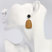 Load image into Gallery viewer, Edil Fantas S925 Minimalist Wooden Nut Pendant Earrings for Women Silver Post Stud Light Weight Birthday Valentine's Day Mothers Day Christmas Gift
