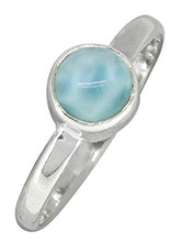 Load image into Gallery viewer, YoTreasure Natural Larimar Solid 925 Sterling Silver Ring
