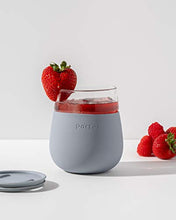 Load image into Gallery viewer, W&amp;P Porter Wine Cocktail Glass w/ Protective Silicone Sleeve | Slate 15 Ounces | On-the-Go | Reusable | Portable | Dishwasher Safe
