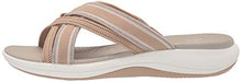Load image into Gallery viewer, Clarks Women's Mira Isle Slide Sandal, Sand Combi Textile, 8 Wide
