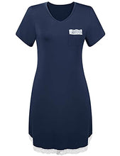 Load image into Gallery viewer, Womens Short Night/Sleep Shirt Pajama/Pj Dress/Gown/Tee V Neck(Gray,Medium)

