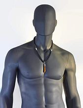 Load image into Gallery viewer, Beaded Necklace for Men June Birthstone Jewelry Natural Stone Moonstone Black Lava Hematite Tigers Eye
