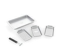Load image into Gallery viewer, Yukon Glory BBQ 'N Serve Grill Basket Set, Revolutionary Grill to Table Design, Includes 3 Grilling Baskets, Serving Tray and Patented Clip-on Handle Perfect For Grilling Fish, Veggies and Meats
