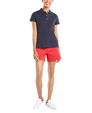 Load image into Gallery viewer, Nautica Women's 3-Button Short Sleeve Breathable 100% Cotton Polo Shirt, Navy, X-Large
