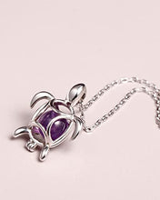 Load image into Gallery viewer, Jewever 925 Sterling Silver Sea Turtle with Amethyst Crystal Stone Pendant Necklace for Women Cute Animal Gifts Jewelry 18" Chain
