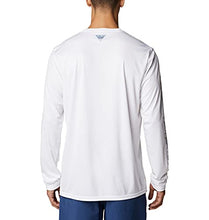 Load image into Gallery viewer, Columbia Men's Terminal Tackle PFG Running Line Long Sleeve, White/Collegiate Navy Sailfish, X-Large
