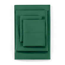Load image into Gallery viewer, Extra Deep Pocket Sheets - Bamboo Blend 5-Piece 21” Bed Sheet Set – Bamboo and Microfiber Blend – Extra Deep Bed Sheet – Ultra Deep Sheets for Deep Pockets Mattress - Split Cal King - Hunter Green
