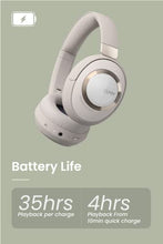 Load image into Gallery viewer, Cleer Audio, Alpha Noise Cancelling Bluetooth Headphones, Microphone, Outer Touch Controls, 35 Hr Battery Life, Stone
