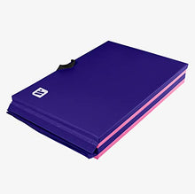 Load image into Gallery viewer, We Sell Mats 4 ft x 10 ft x 2 in Personal Fitness &amp; Exercise Mat, Lightweight and Folds for Carrying, Purple/Pink
