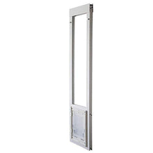 Load image into Gallery viewer, Dragon Pet Door for Vinyl Sliding Glass Doors Double Flap Medium Short (74.75" - 77.75") White
