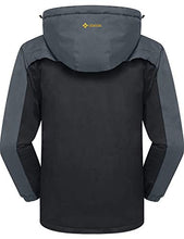 Load image into Gallery viewer, GEMYSE Men's Mountain Waterproof Ski Snow Jacket Winter Windproof Rain Jacket (Black,X-Large)
