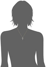 Load image into Gallery viewer, Amazon Collection Yellow-Gold Plated Sterling Silver Cross Pendant Necklace set with Infinite Elements Cubic Zirconia (2 cttw), 18"
