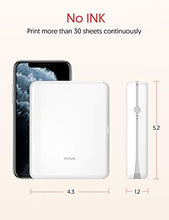 Load image into Gallery viewer, Victure 3x3” Portable Photo Printer, Bluetooth Connection, Rechargeable, Including 10 Pieces of Photo Paper, Android/iOS/Tablet Devices Compatible, no Ink, Wireless,4 Pass Technology
