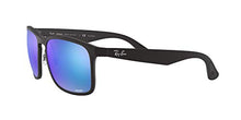 Load image into Gallery viewer, Ray-Ban Men's RB4264 Chromance Sunglasses, Matte Black/Polarized Blue Mirror, 58 mm
