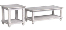Load image into Gallery viewer, Signature Design by Ashley - Cloudhurst Contemporary 3-Piece Table Set - Includes Cocktail Table &amp; Two End Tables, White Wash Wood
