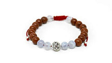 Load image into Gallery viewer, Larimar Accessories | 8mm Mala Beads Bracelet | Mala Gemstone Bracelet | Mala Yoga Bracelet | Mala Prayer Bracelet | Mala Meditation Beads Bracelet | (Red Jasper &amp; Blue Lace Agate)
