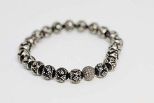 Load image into Gallery viewer, Fine Yemen Bead Diamond Stretch Bracelet- Genuine Diamond- Sterling Silver- Women's Jewelry Gift Idea
