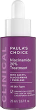 Load image into Gallery viewer, Paula's Choice CLINICAL 20% Niacinamide Vitamin B3 Concentrated Serum, Anti-Aging Treatment for Discoloration and Minimizing Large Pores, Fragrance-Free &amp; Paraben-Free, 0.67 Ounce Dropper Bottle
