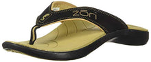 Load image into Gallery viewer, Neat Feat Men's Zori Sport Orthotic Slip-on Sandals Flip Flop, Black/Tan, 8 D US
