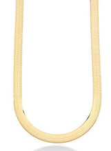 Load image into Gallery viewer, MiaBella Solid 18K Gold Over Sterling Silver Italian 10mm Flat Herringbone Chain Necklace for Women Men 17, 18, 20, 22 Inch 925 Made in Italy (20 Inches)
