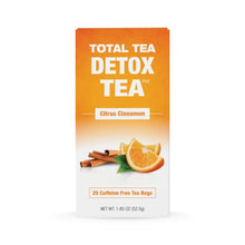 Load image into Gallery viewer, TotalTea Caffeine Free Detox Tea, Slimming Tea with Senng, Chamomile, Ginger Root and Hibiscus for Colon Cleanse and Weight L0SS – Natural Citrus Cinnamon Herbal Tea for Digestive Health (25 Bags)
