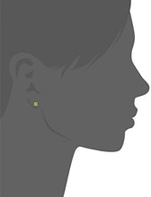 Load image into Gallery viewer, 10K White Gold Princess cut Peridot Stud Earrings, (5mm)
