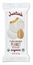 Load image into Gallery viewer, Justin's Organic White Chocolate Peanut Butter Cups, Rainforest Alliance Certified Cocoa, Gluten-free, Responsibly Sourced, 12 Packs of 2-Cups each
