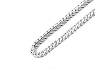 Load image into Gallery viewer, Sterling Silver Italian 2.5mm Solid Franco Square Box Link -Made in Italy (Silver, 18)
